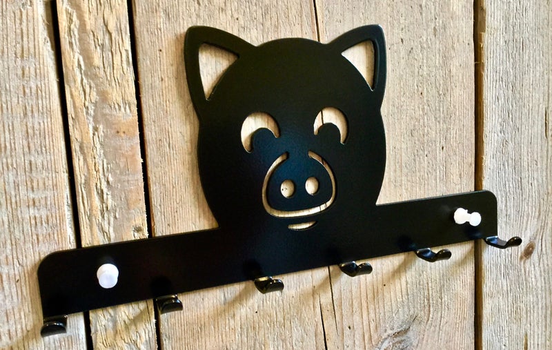 COAT / LEASH / KEY HANGER DOG / COW / PIG / STAG / FANTAIL STEEL NZ MADE !!! Carousel 10