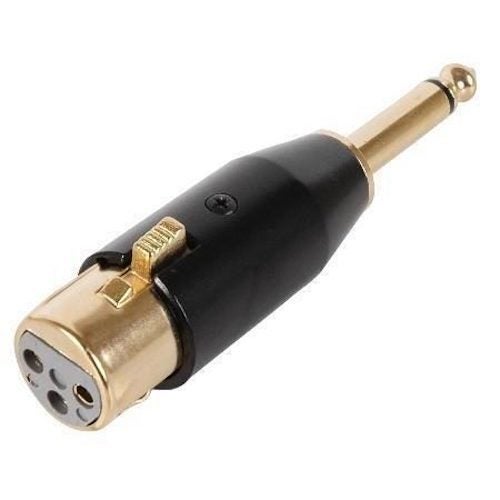 Female XLR to 6.35mm TS Jack Adapter - Gold Carousel 1
