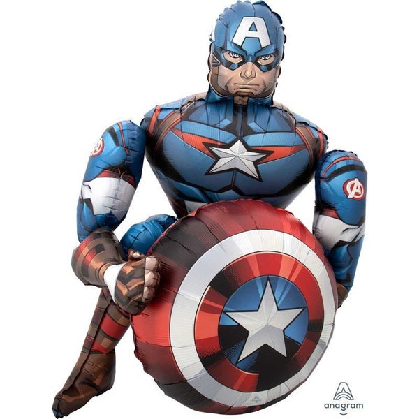 Foil Balloon - AirWalker Avengers Captain America (99cm) Carousel 1