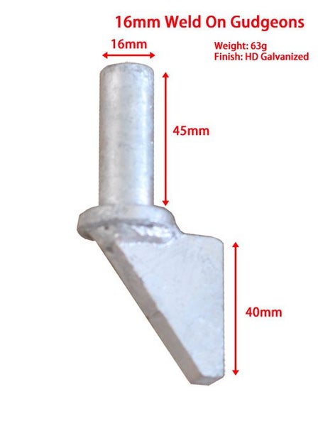 16mm x 45mm Weld On Gudgeon --- Brand New Carousel 1