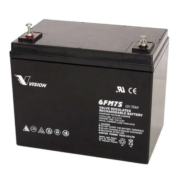 2X Mobility Scooter Battery 12V 75AH VISION 6FM75 Carousel 1