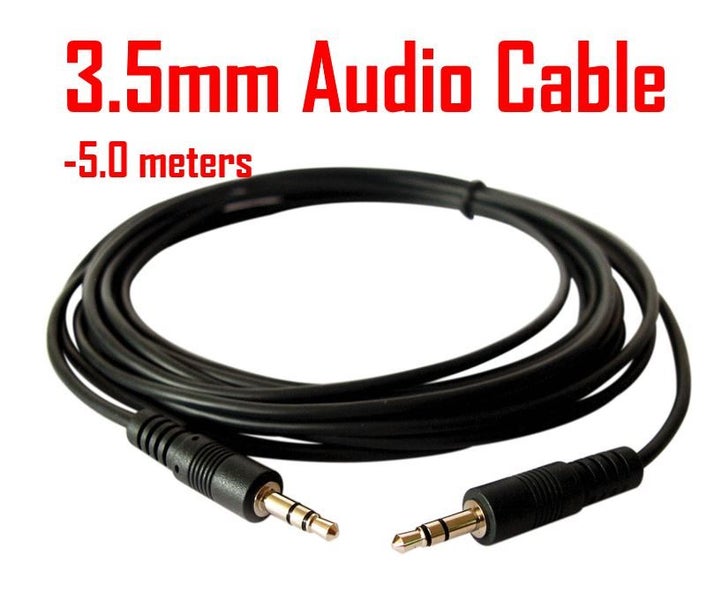 PTN 5.0M 3.5mm Audio Cable Lead Aux-in Cord MP3 iPod Speaker Car Audio Carousel 1
