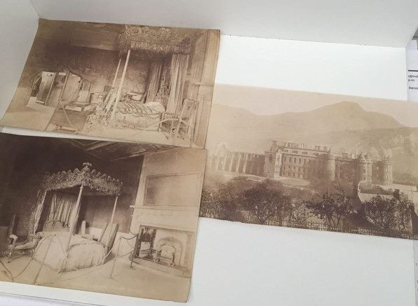 OLD PHOTOGRAPHS: Holyrood Palace Edinburgh, Scotland 3x plates 1800's Carousel 1