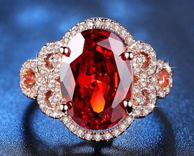 Gorgeous Simulated Ruby Ring Carousel 1