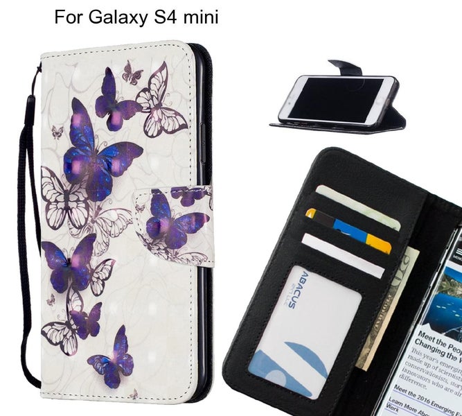 Galaxy S4 mini Case Leather Wallet Case 3D Pattern Printed Carousel 1