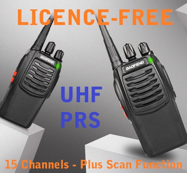 Pair (2x) Baofeng BF-5C 2 WATT UHF PRS CB Walkie Talkies - 16 Channels Carousel 1