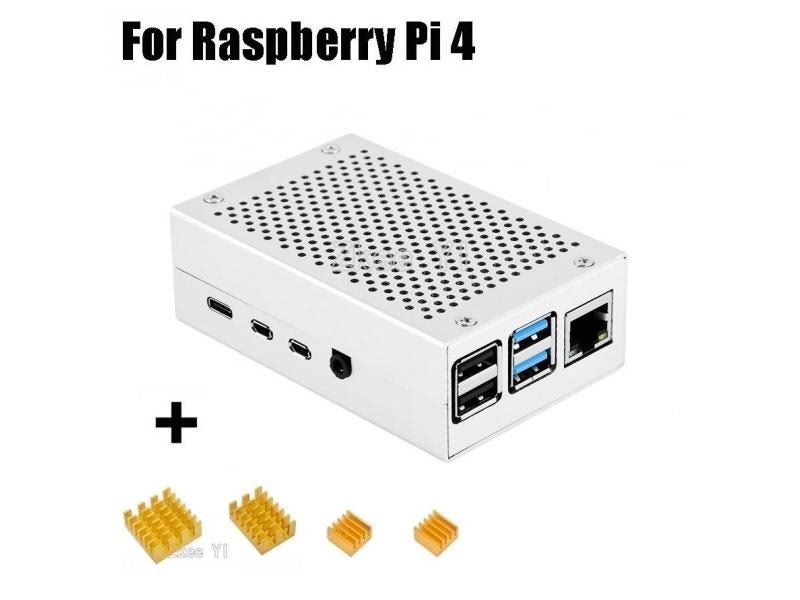 Latest Aluminum Case With Heatsink For Raspberry Pi 4 Model B Carousel 1