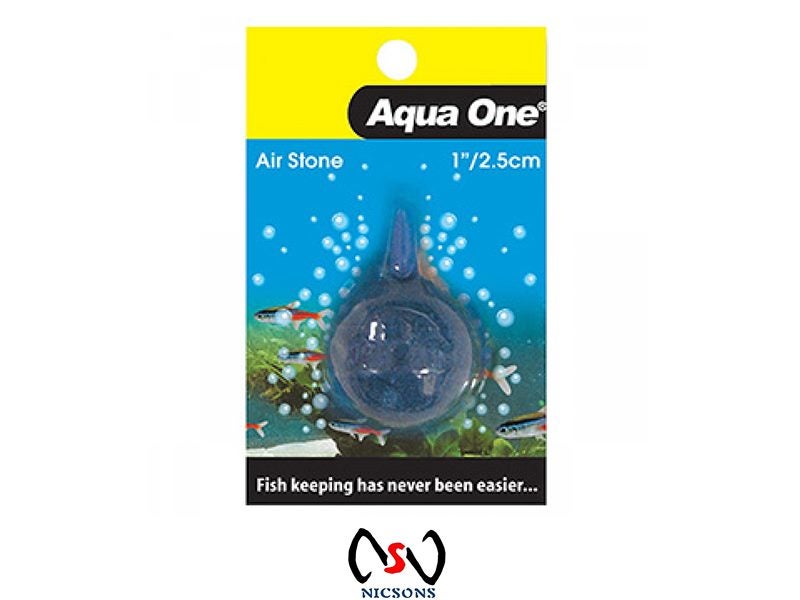 Fish Air Stone Aqua One - 1 inch/2.5cm Ball Carousel 1
