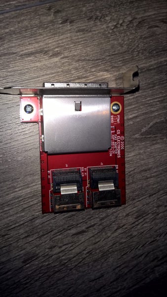 CS Electronics ADP-8873-2XL SFF-8087 to SFF-8088 Dual Port mini SAS pci bracket Carousel 1