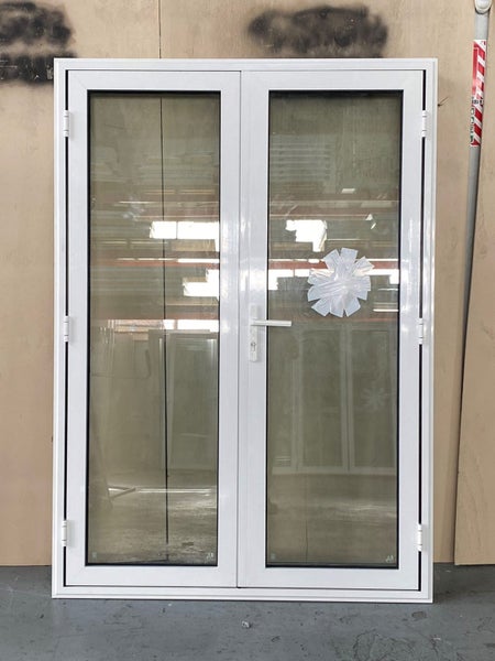 NEW WHITE ALUMINIUM DOUBLE GLAZED FRENCH DOOR:2000H x 1400W Carousel 1