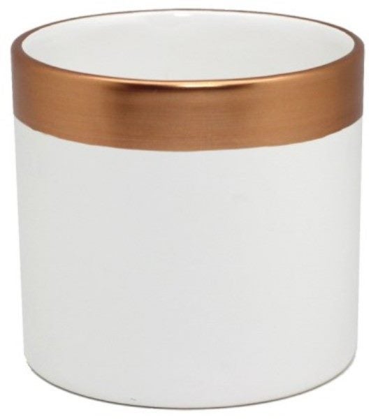 Ceramic Pot (White and Copper) Carousel 1