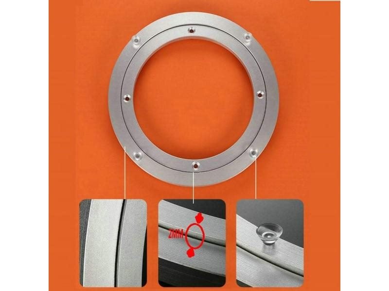 HQ 8 Sizes LUXURY Round Shape Turntable Plate Smooth Swivel Plate Aluminium Carousel 1