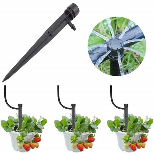 50Pcs 8 Holes Drip Emitters Perfect for 4mm / 7mm Tube Adjustable 360 Degree Wat Carousel 2