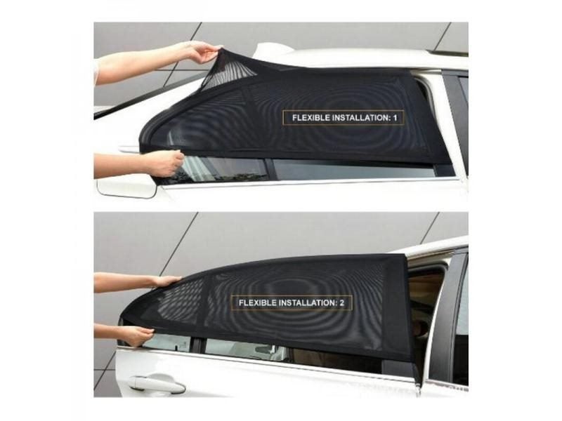 2Pcs/set Auto Car Vehicle Window Mesh Shield Sunshade Visor Shield Cover Net Carousel 1