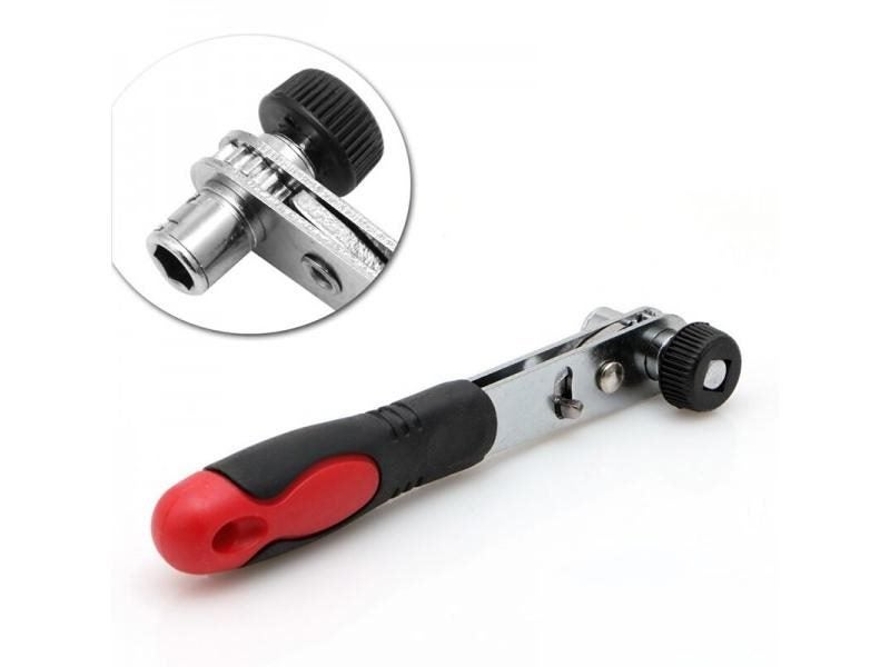 Mini Rapid Ratchet Wrench 1/4" Screwdriver Rod Quick Socket Wrench Tools Red Carousel 1