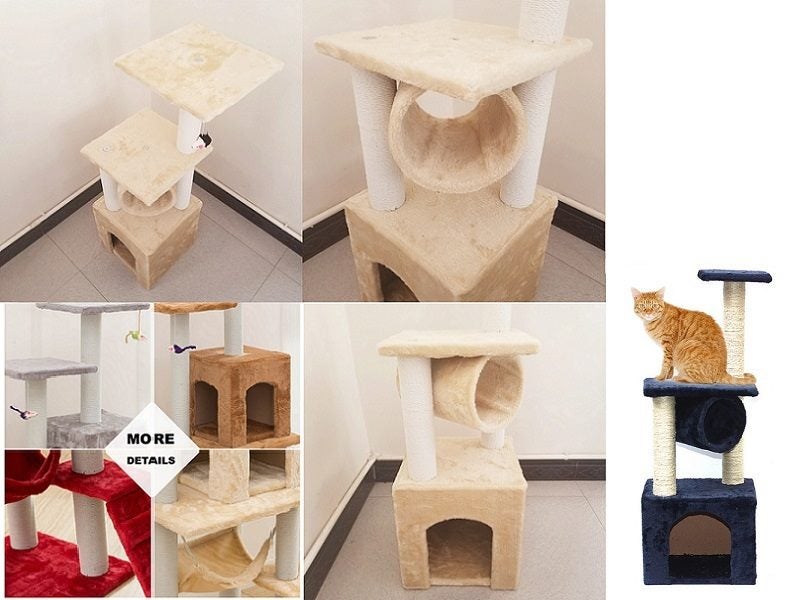 Cat Tree House Post Condo 94cm High Carousel 2