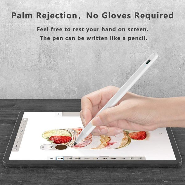 Magnetic Palm Rejection Pro Active Capacitive Stylus Pen For iPad - White Carousel 2