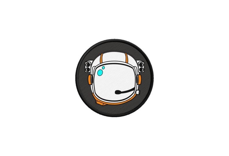 Patch badge print iron on glue space astronaut helmet Carousel 1