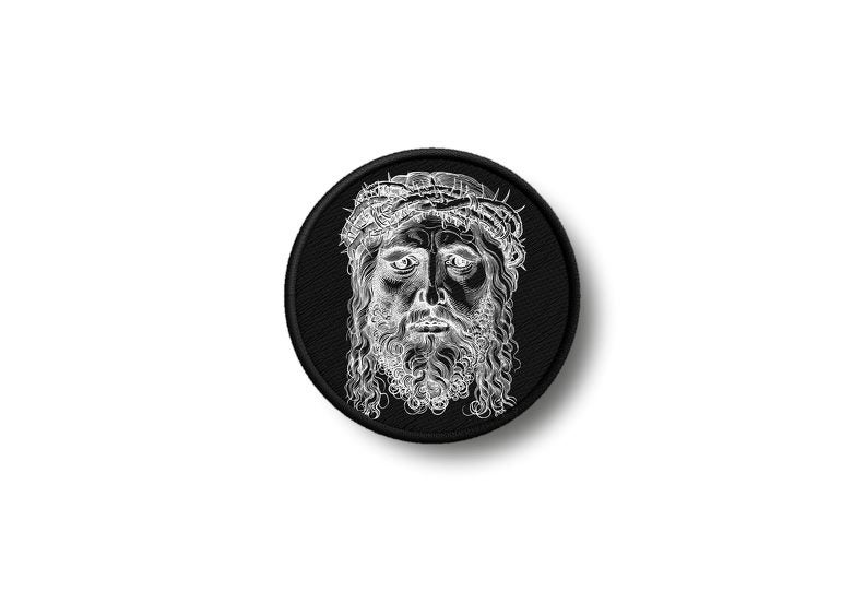 Patch badge print iron on glue jesus christ christian ref3 Carousel 1