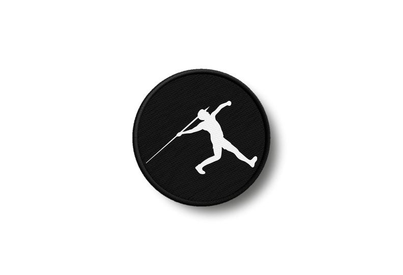 Patch badge print iron on glue javeline javelin javelot Carousel 1