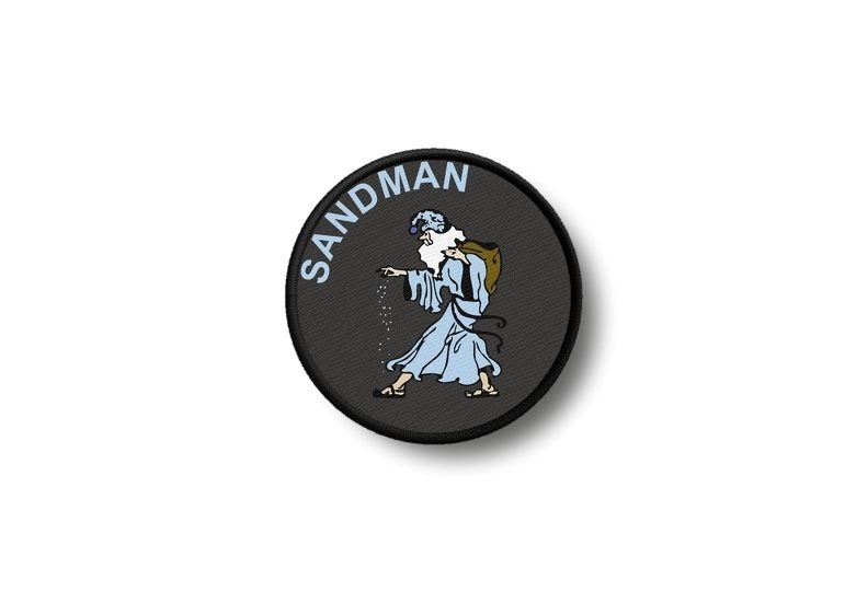 Patch badge print iron on glue sandman Carousel 1