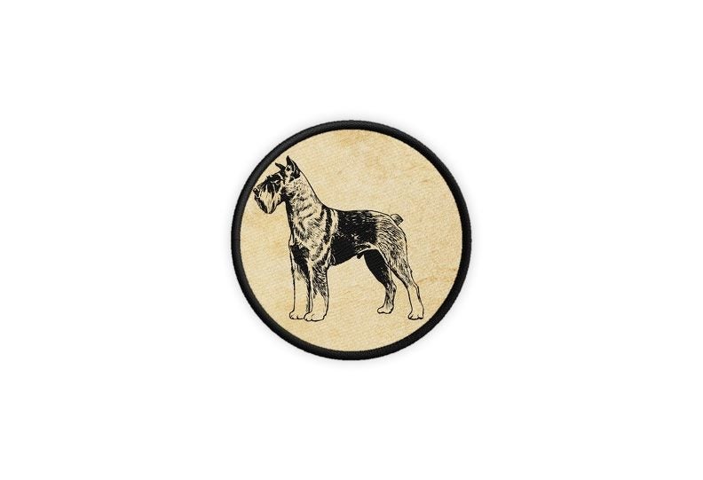 Patch badge print iron on glue dog bull terrier Carousel 1