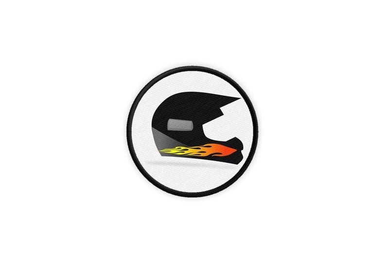 Patch badge print iron on glue moto helmet bike Carousel 1