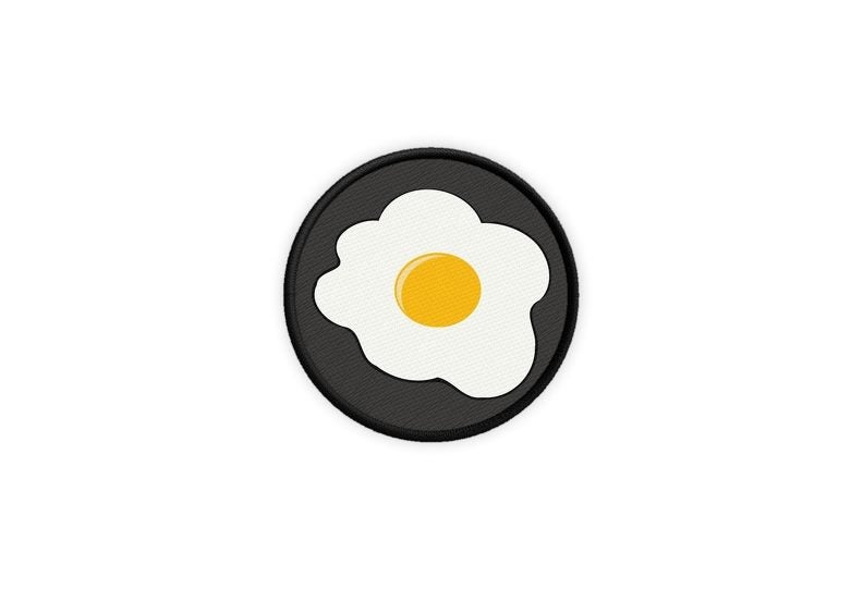 Patch badge print iron on glue flat egg Carousel 1