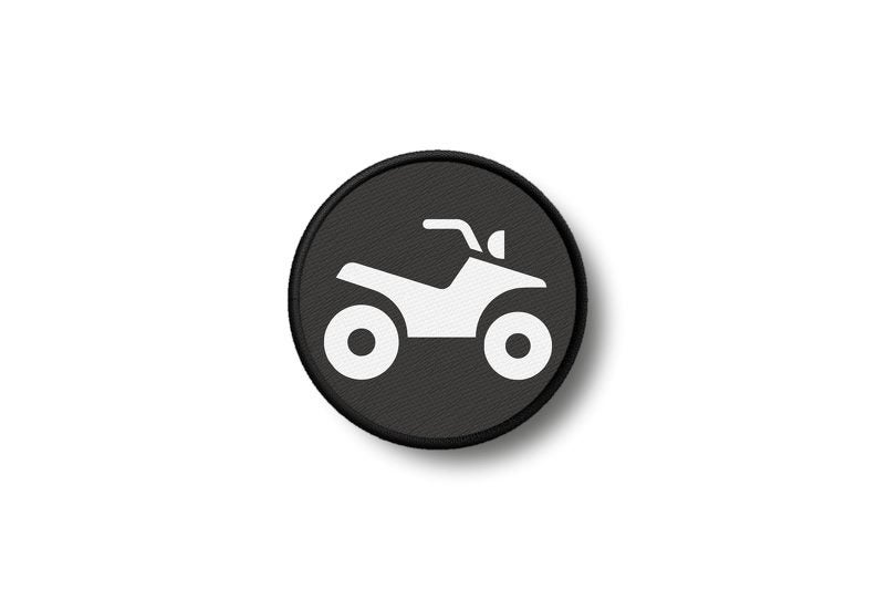 Patch badge print iron on glue quad Carousel 1
