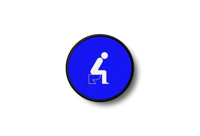Patch badge print iron on glue wc toilets Carousel 1
