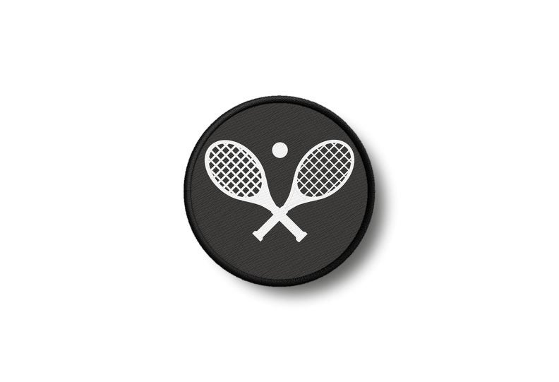 Patch badge print iron on glue tennis racket Carousel 1