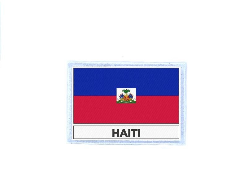 Patch badge iron on glue flag country RH haiti Carousel 1