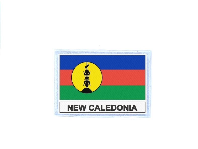 Patch badge iron on glue flag country NC new caledonia Carousel 1