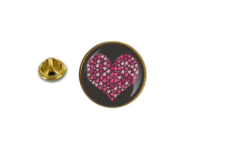 pins pin's badge metal lapel hat button love hearth Carousel 1