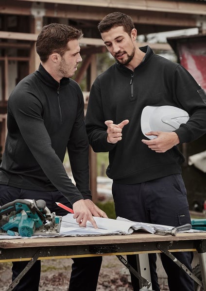 Syzmik Mens 1/4 Zip Brushed Fleece - 4 Colours - Sizes 2XS to 7XL Carousel 2