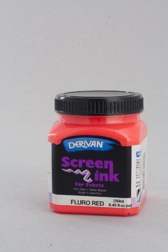 Ink - Derivan Screen Ink 250ml Flourescent Red Carousel 2