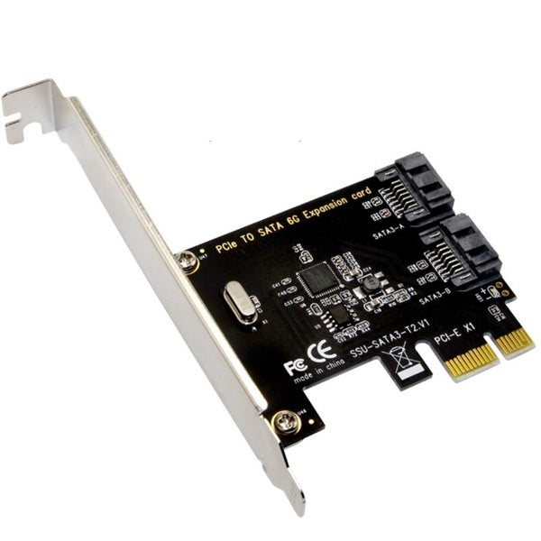 SSU SATA3 - T2 PCI -E To Sata 3.0 Expansion Card 6Gbps With Two SATA Interfaces Carousel 1
