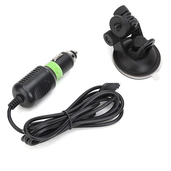 Suction Cup Bracket With 5V 1000mAh Car Charger For Gopro Hero 4 3 Mount SJ6000 Carousel 1