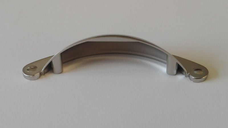 Antique Half Round Shell Pull Handle - Brushed Satin Carousel 2