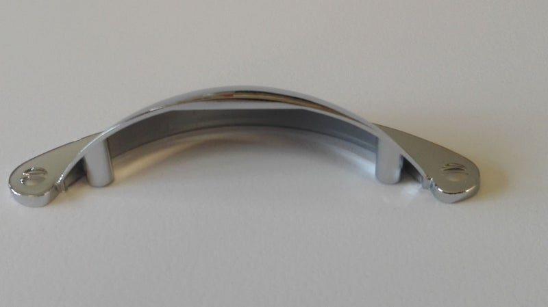 Antique Half Round Shell Pull Handle - Chrome Carousel 2