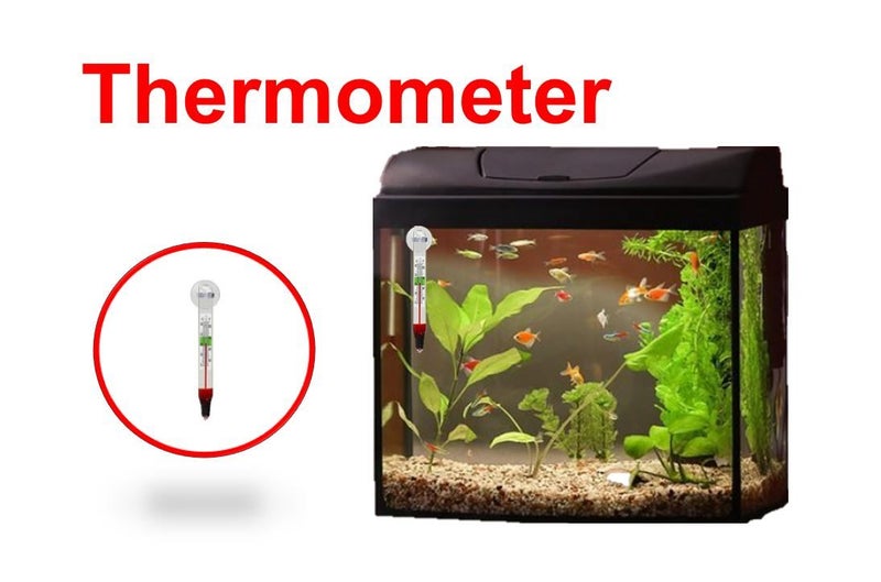PTN Glass Thermometer Aquarium Fish Tank Water Temperature Suction Cup Water Carousel 1