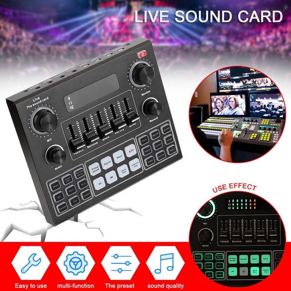 V9 Audio Sound Card 3.5mm Headset Live Studio Phone Computer Sound Adapter Carousel 2