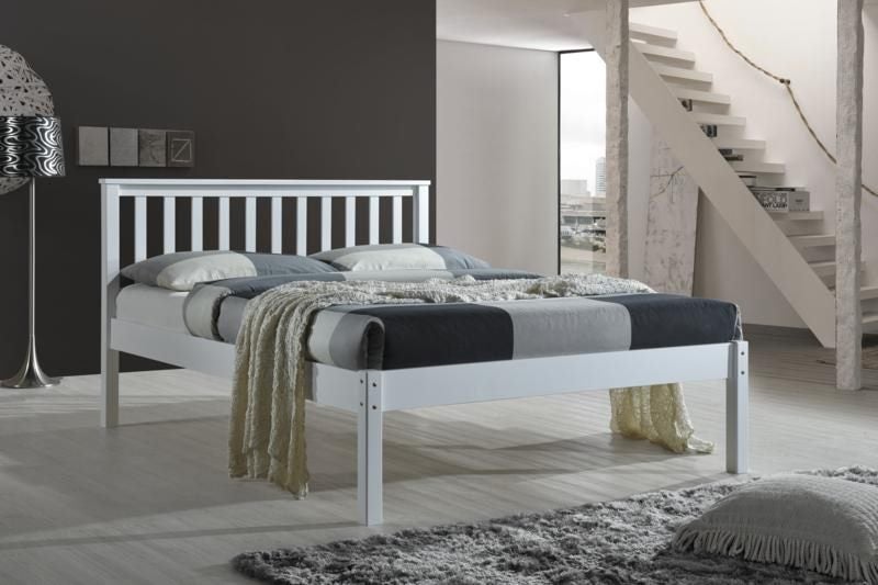 Coupe Double Bed White Colour with 24 cm pocket spring mattress Carousel 1