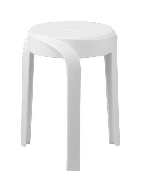 Whirl Stool - White - Set of 2 Carousel 1
