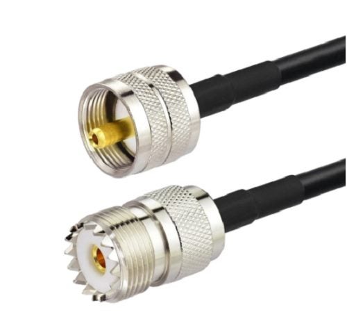 TECHOMAN Antenna Patch Cable with PL259 Plug to SO239 - 1 Metre Cable. Carousel 2