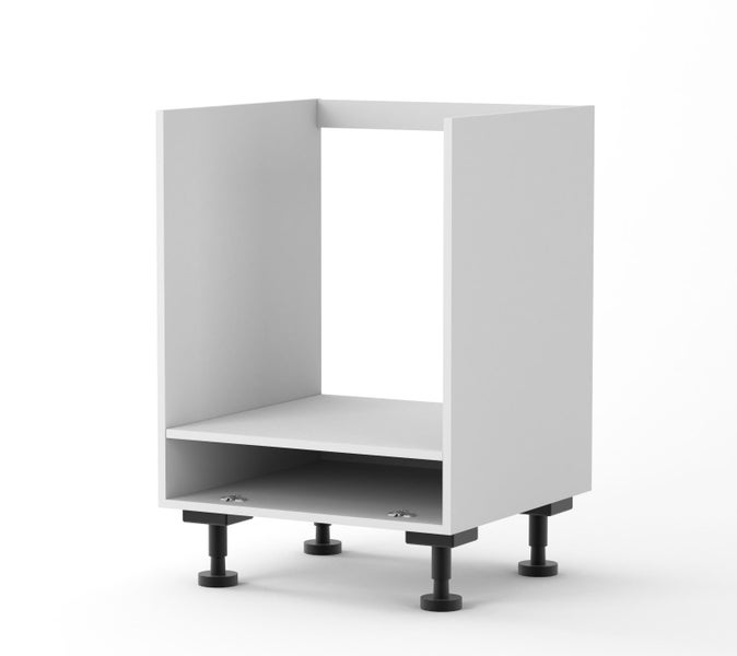Oven Base Cabinet 600mm Melamine white door front Carousel 2