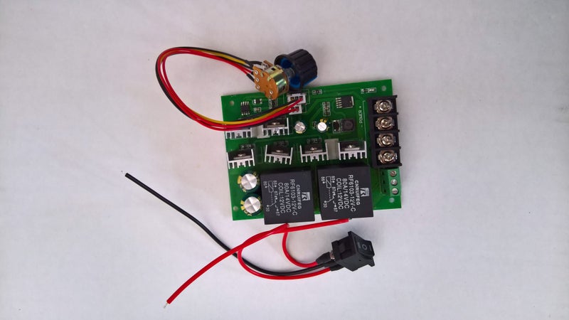 PWM Motor Speed Controller DC 10V-50V 12/24/36/48V 60A CW CCW Reversible Carousel 1