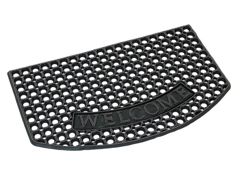 Door Mat "WELCOME" Anti-Slip Ergonomic Bubbles and Holes - WHITE 50cm x 80cm Carousel 1