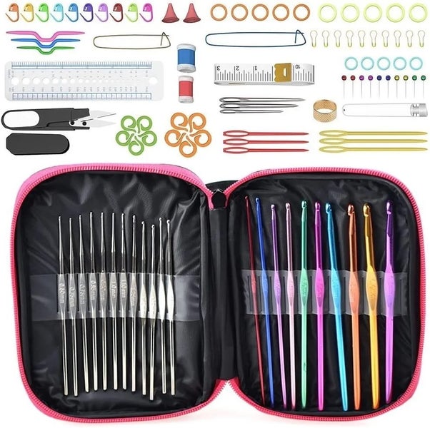 Kit Of Needles And Accessories For Knitting To Crochet 100 Pieces Carousel 1