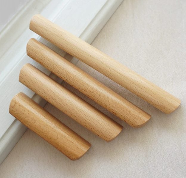 mid century wooden furniture handle 160mm screws dictance cc solid beech Carousel 2